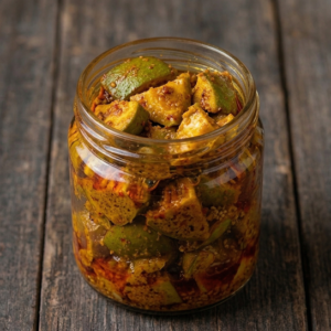 raw mango pickle (avakaya)